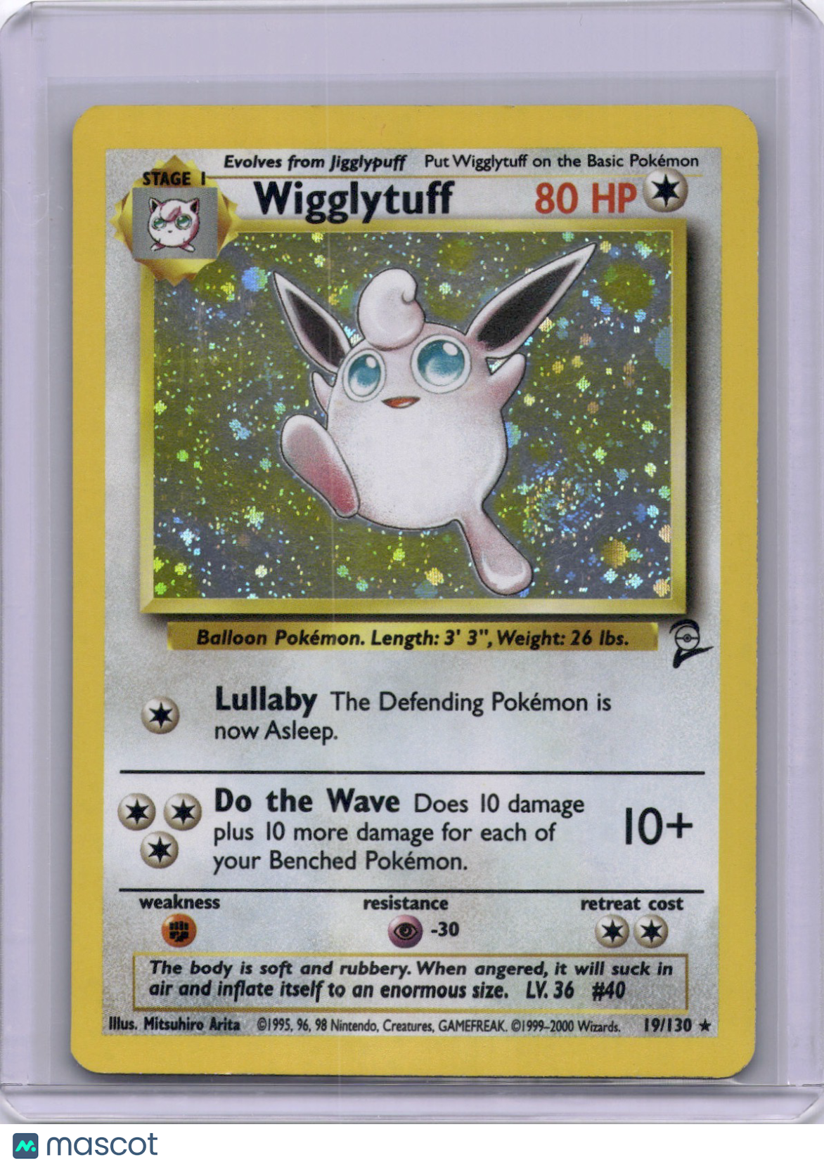 Wigglytuff 2000 Pokemon Base Set 2 Holo #19/130