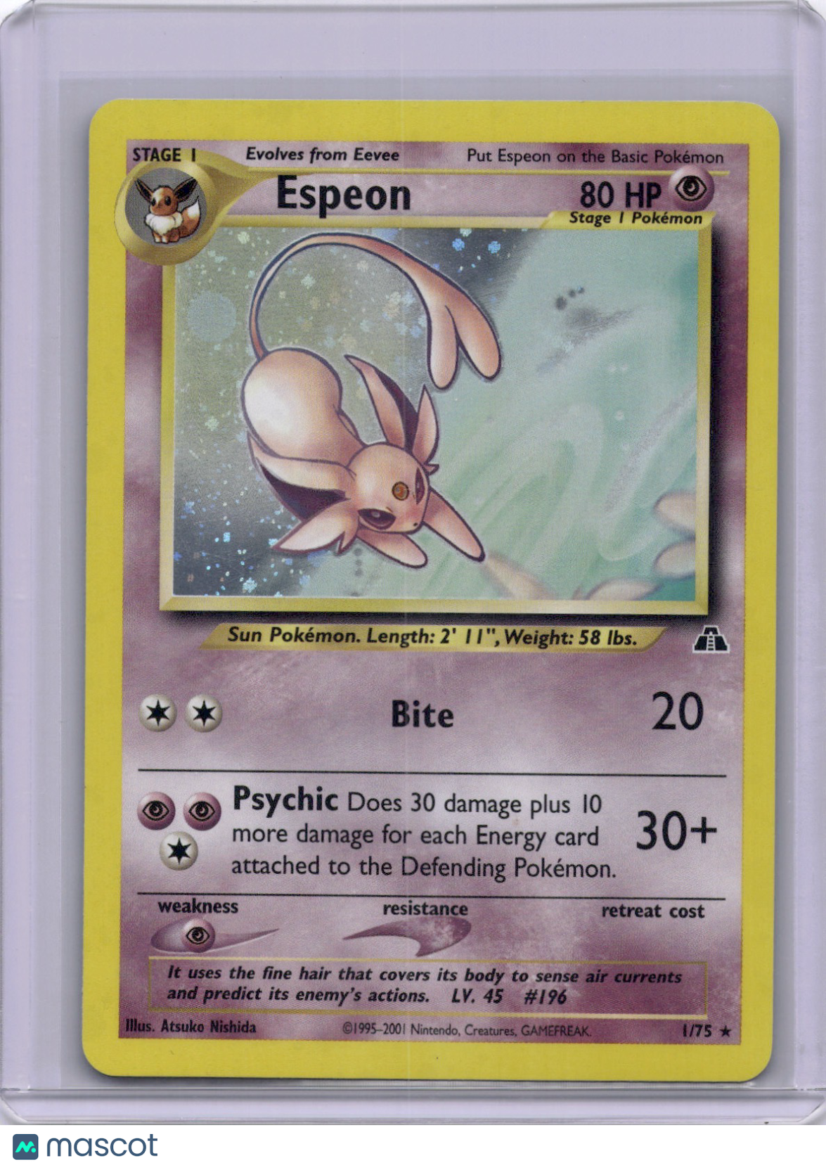 Espeon 2001 Pokemon Neo Discovery Holo #1/75