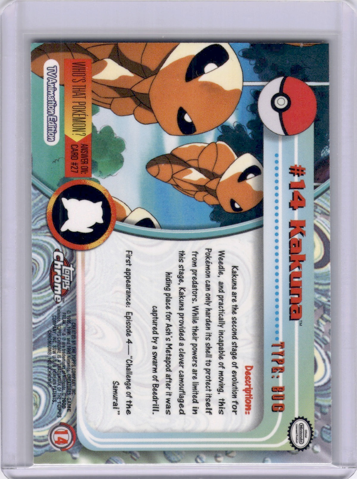 Kakuna 2000 Pokemon Topps Chrome #14