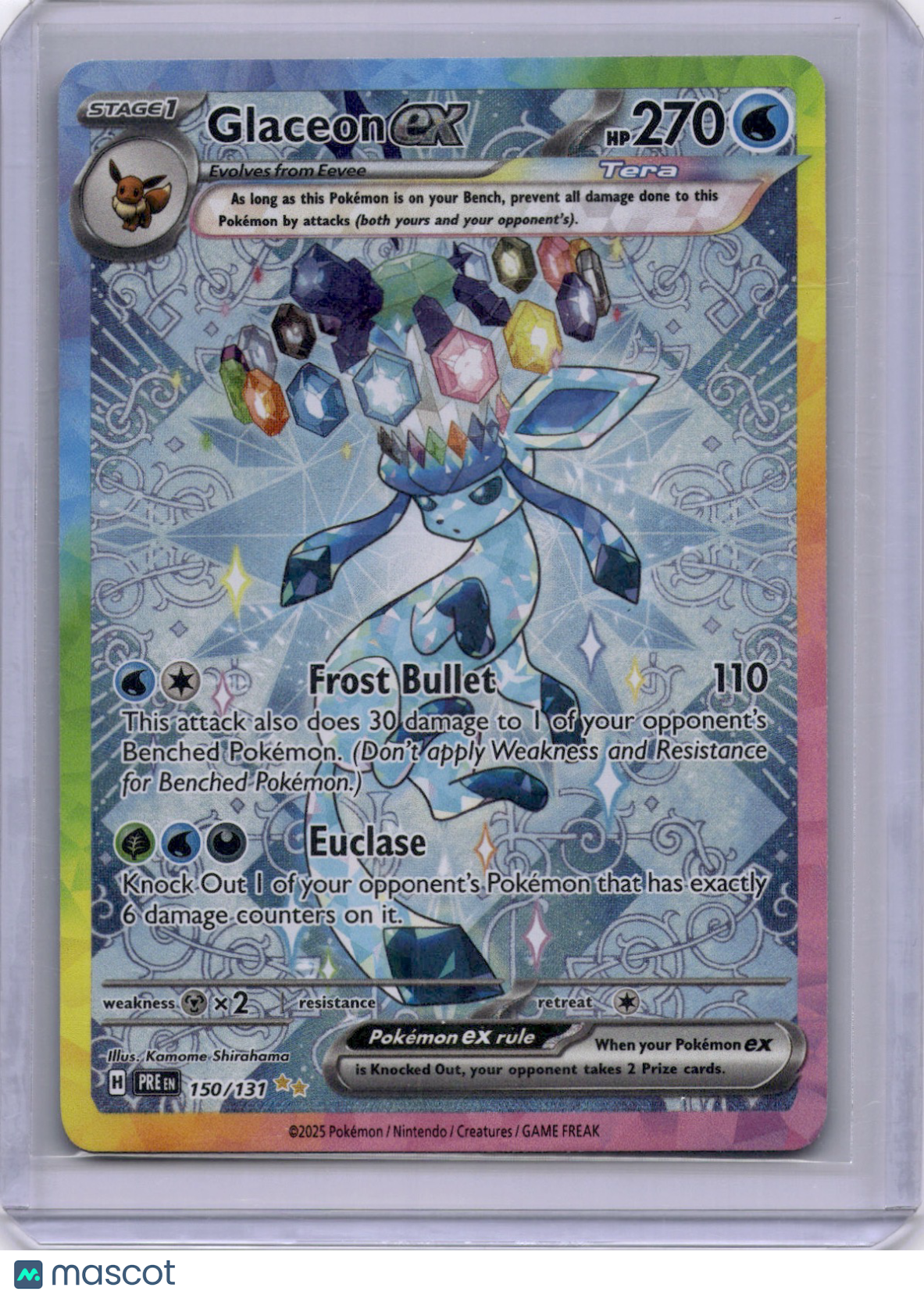 Glaceon EX 2025 Prismatic Evolutions #150/131 Full Art SAR
