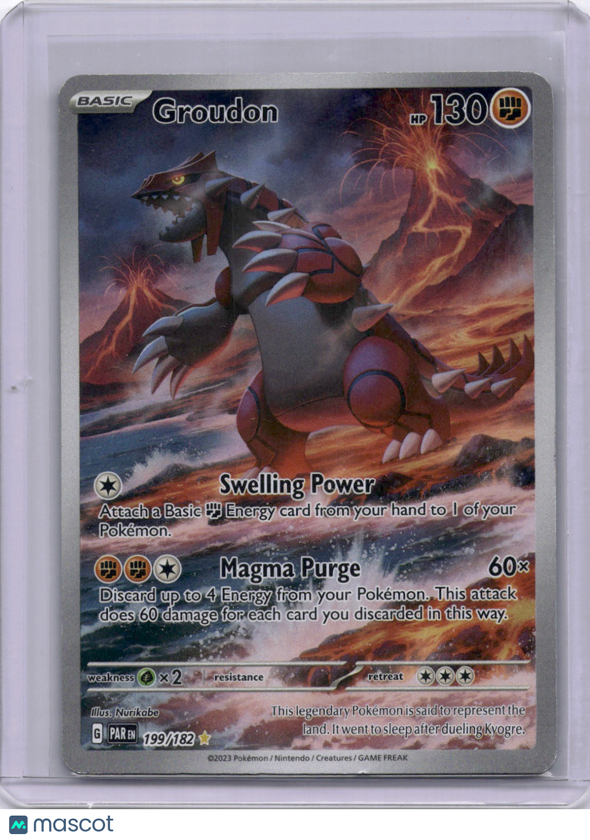 Groudon 2023 Paradox Rift #199/182 llustration Rare IR Holo Pokemon