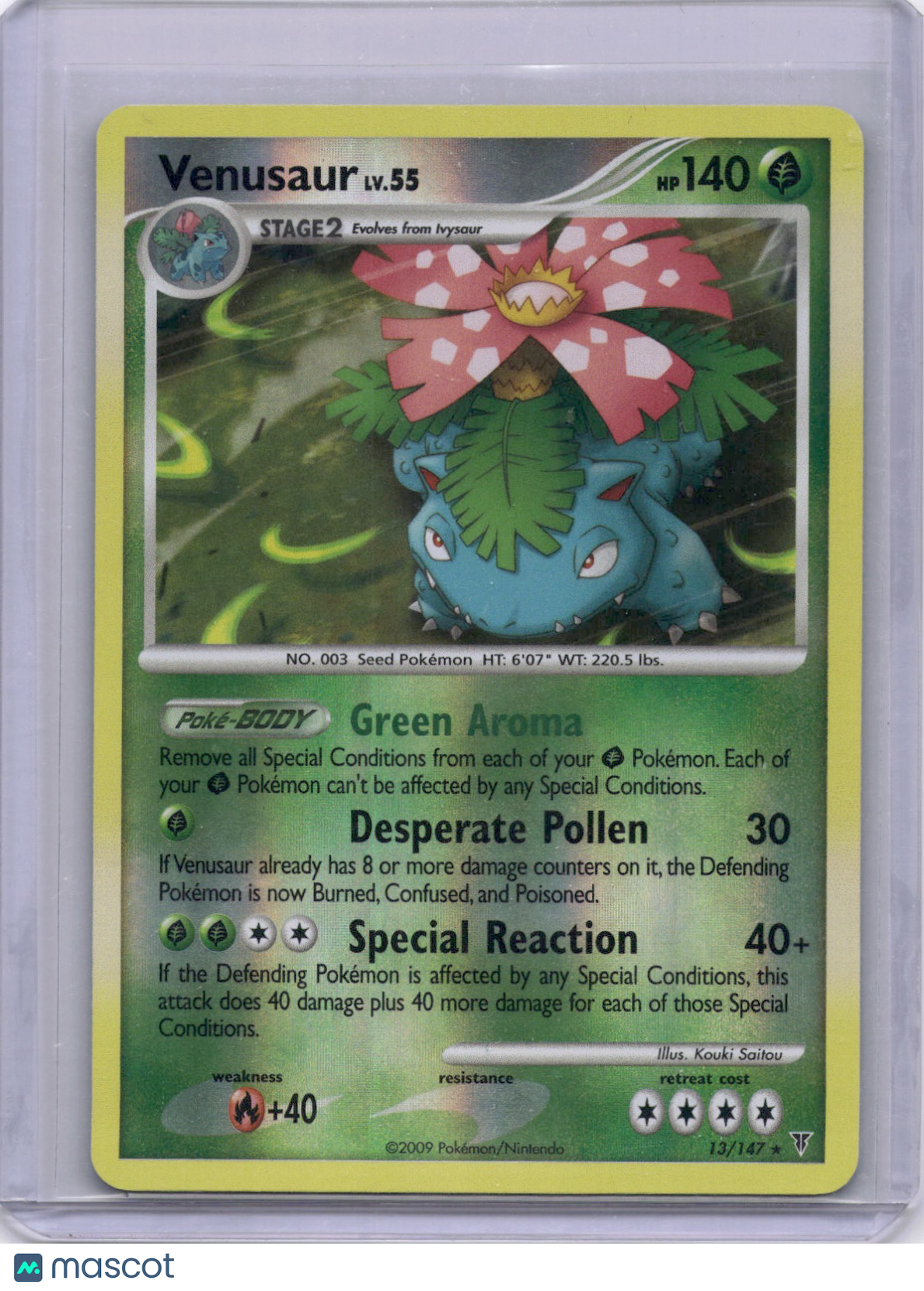Venusaur 2013 Platinum Supreme Victors #13/147 Reverse Holo