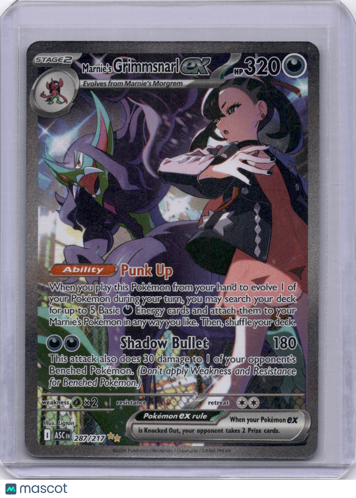 Marnie's Grimmsnarl EX 2026 Mega Evolution Ascended Heroes #287/217 SIR