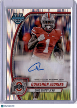 Quinshon Judkins 2024 Bowman Chrome University Auto Stealth Refractor Buckeyes