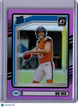 Bo Nix 2024 Panini Donruss Prizm Optic Pink Rookie RC Broncos