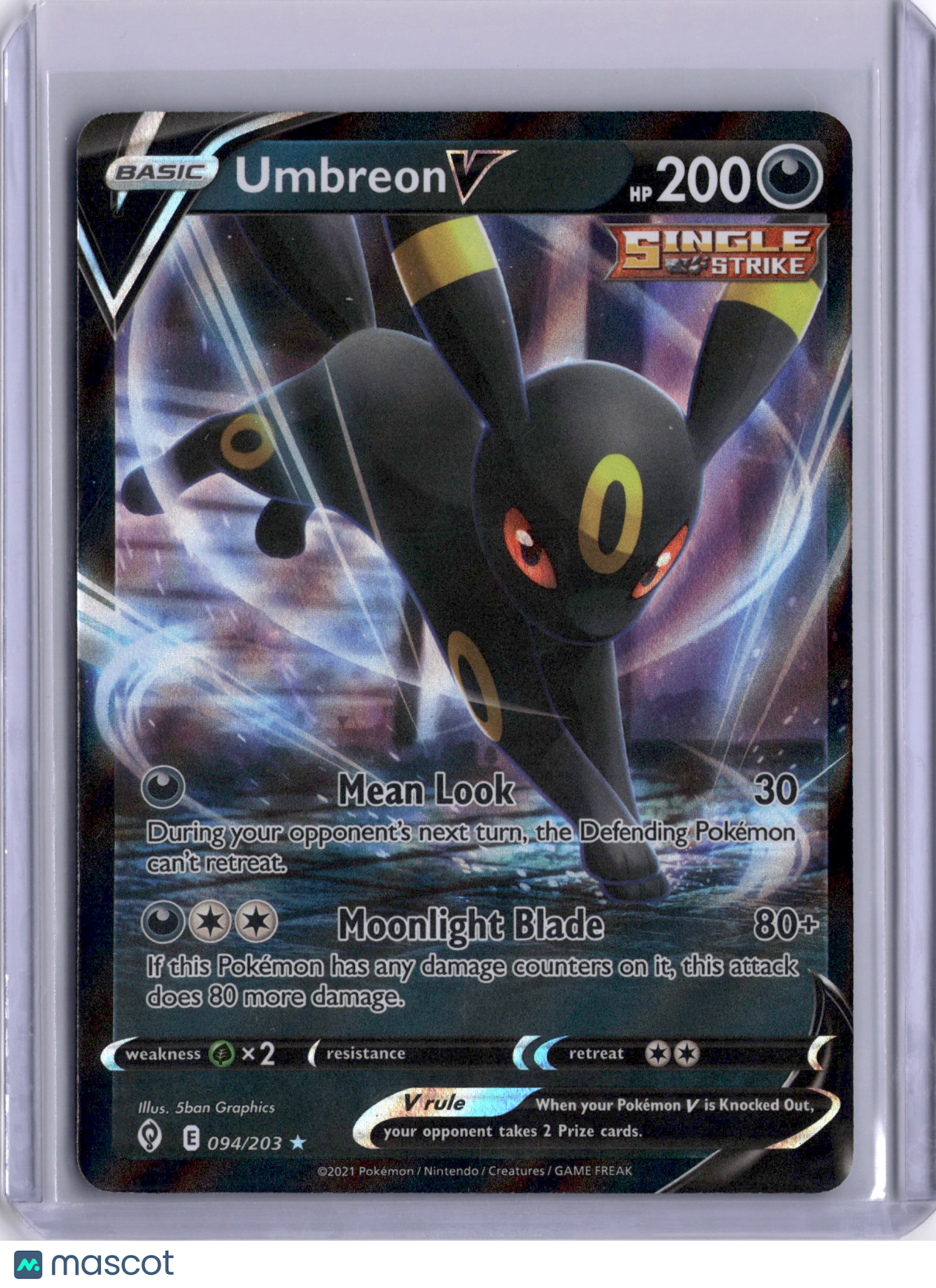 Umbreon V Evolving Skies 094/203 Holo Full Art Ultra Rare TCG
