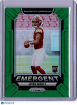 Jayden Daniels 2024 Panini Prizm Emergent Green Rookie RC Commanders