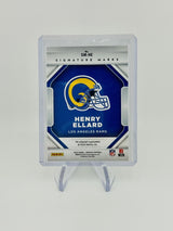 Henry Ellard 2022 Donruss Football Signature Marks Orange Auto HOF Rams