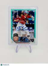 JJ BLEDAY 2023 Topps Chrome Rookie AUTO AQUA WAVE /199 Miami Marlins RC