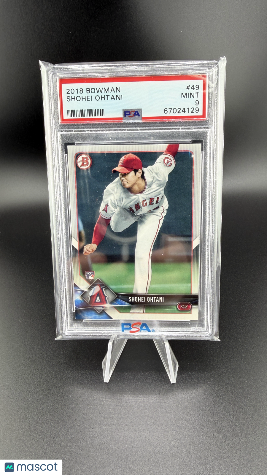 Shohei Ohtani 2018 Bowman Rookie RC PSA 9 Mint Angels Dodgers