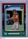 Bo Nix 2024 Panini Donruss Optic Red & Green Prizm Preview Rookie RC Broncos