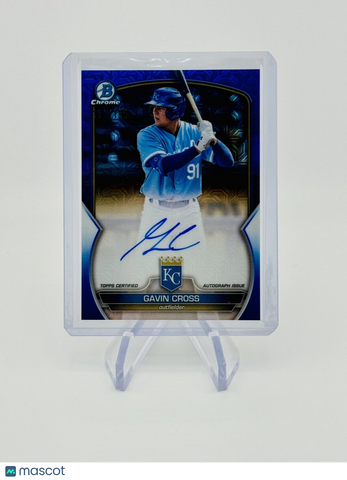 Gavin Cross 2023 Bowman Chrome Mega Box Blue Refractor Auto /150 Royals