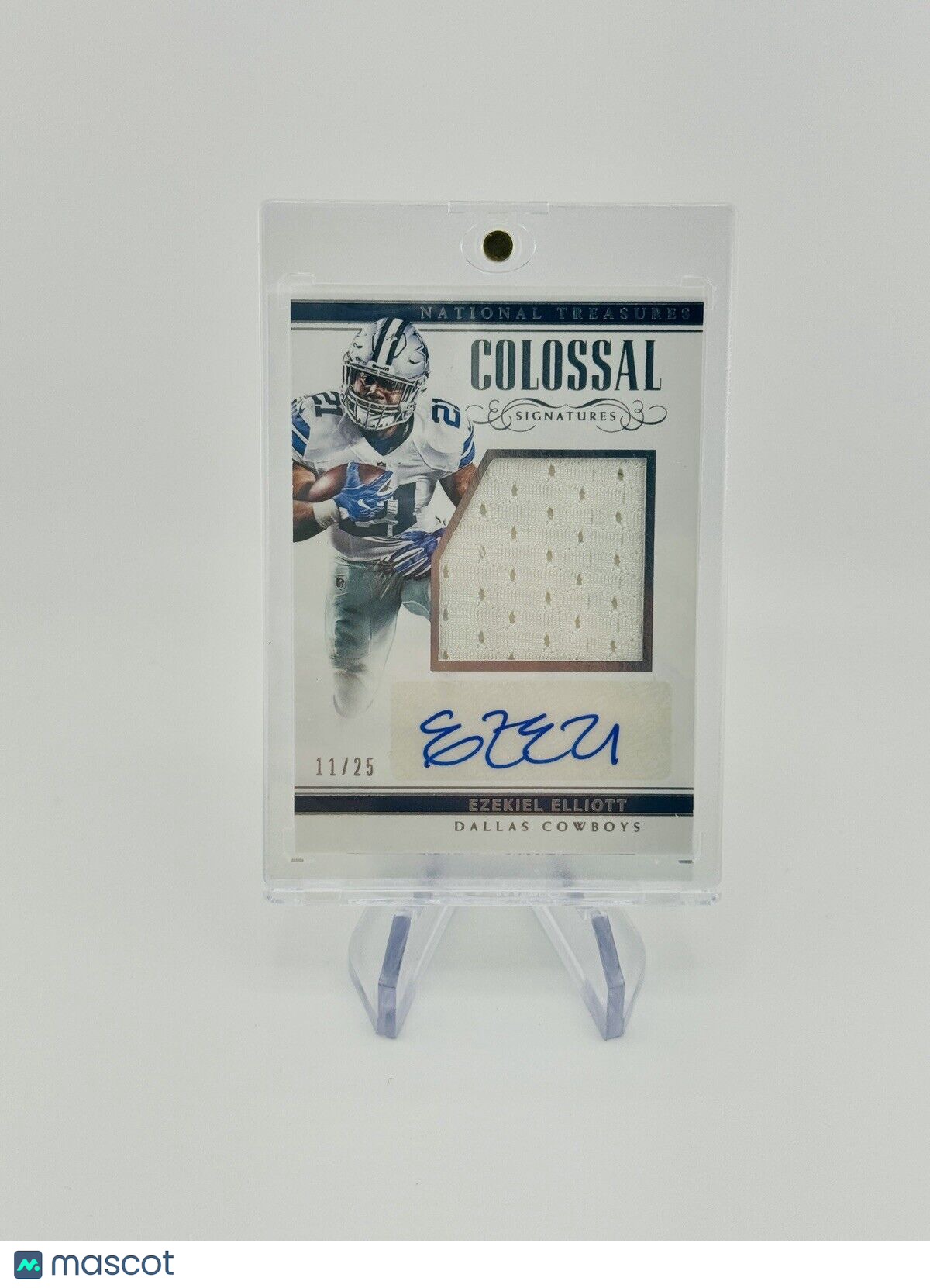 EZEKIEL ELLIOTT 2017 NATIONAL TREASURES COLOSSAL PATCH AUTO /25 Cowboys