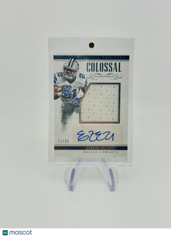 EZEKIEL ELLIOTT 2017 NATIONAL TREASURES COLOSSAL PATCH AUTO /25 Cowboys