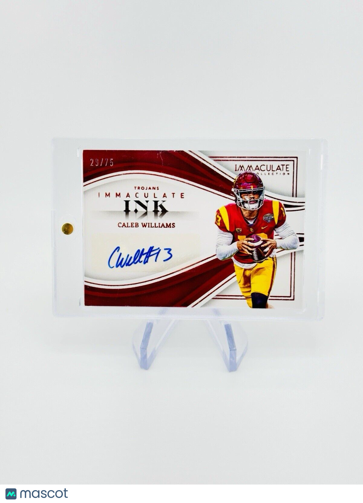 Caleb Williams 2023 Immaculate College Ruby Auto /75 USC Bears
