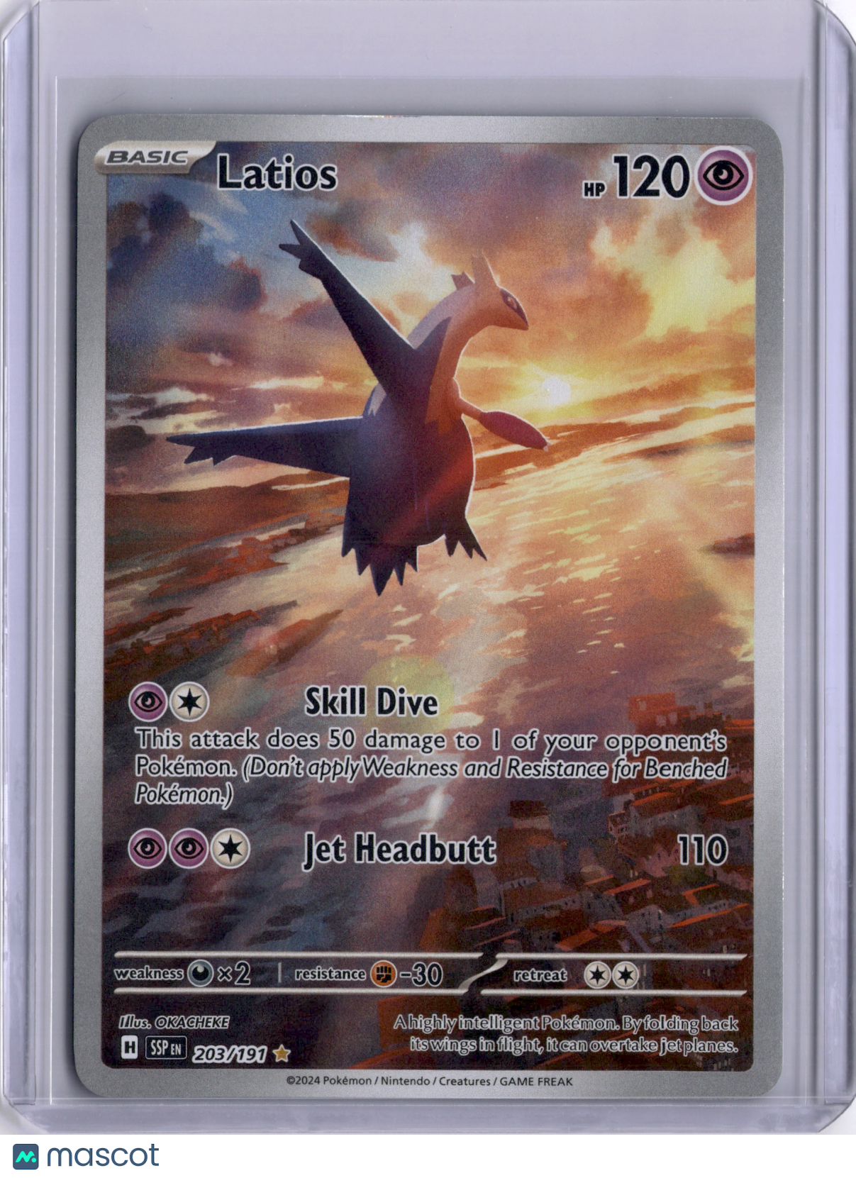 Latios Surging Sparks 203/191 Holo Full Art TCG