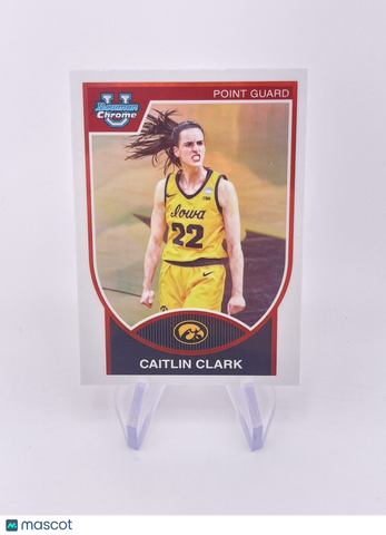 CAITLIN CLARK 2024 BOWMAN CHROME U REFRACTOR IOWA INDIANA FEVER