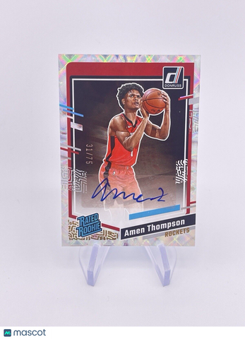 AMEN THOMPSON 2023 DONRUSS HOLO FRAME /75 AUTO AUTOGRAPH SIGNATURE RATED ROOKIE