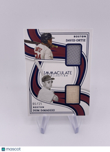 DAVID ORTIZ DOM DIMAGGIO 2023 IMMACULATE JERSEY PATCH BAT SAPPHIRE BLUE /15