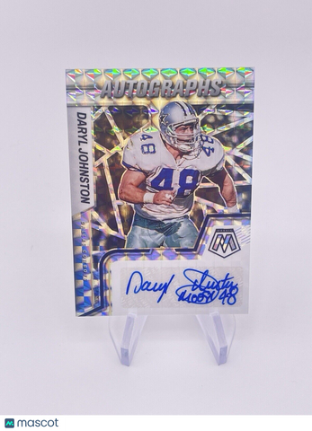 DARYL JOHNSTON 2022 MOSAIC PRIZM SILVER AUTO AUTOGRAPH SIGNATURE COWBOYS