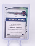 EMMANUEL RODRIGUEZ 2022 BOWMAN PLATINUM AUTO AUTOGRAPH TWINS Signature