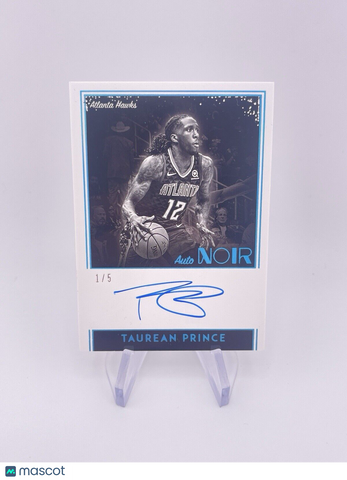 TAUREAN PRINCE 2018 NOIR AUTO AUTOGRAPH PLATINUM 1/5 Hawks Bucks Signature