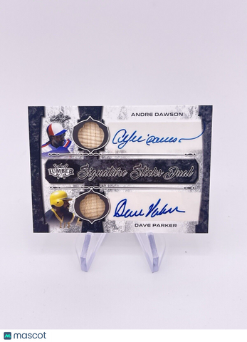 ANDRE DAWSON DAVE PARKER 2021 LEAF LUMBER BAT AUTO AUTOGRAPH /3 SIGNATURE STICKS