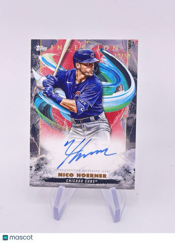 NICO HOERNER 2023 TOPPS INCEPTION AUTO AUTOGRAPH /50 Rookie RC ON CARD SIGNATURE