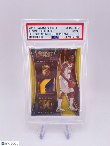 KEVIN PORTER JR 2019 SELECT PRIZM GOLD /10 ROOKIE RC PSA 9 Jersey Patch Clippers