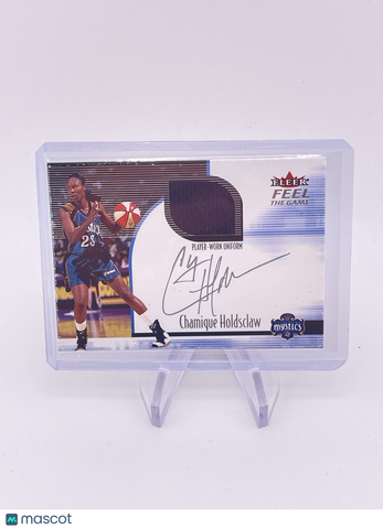 CHAMIQUE HOLDSCLAW 2001 FLEER JERSEY PATCH AUTO AUTOGRAPH