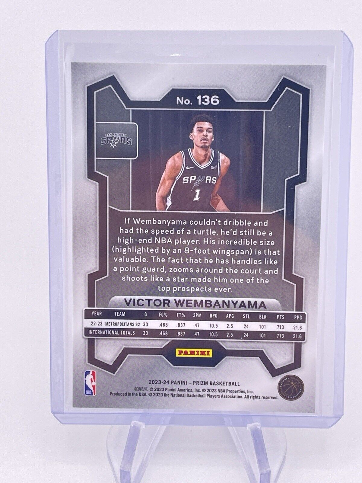 VICTOR WEMBANYAMA 2023 PRIZM ROOKIE RC SPURS