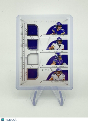 2022 National Treasures Patch /99 Cousins Jefferson Thielen Hockenson Vikings