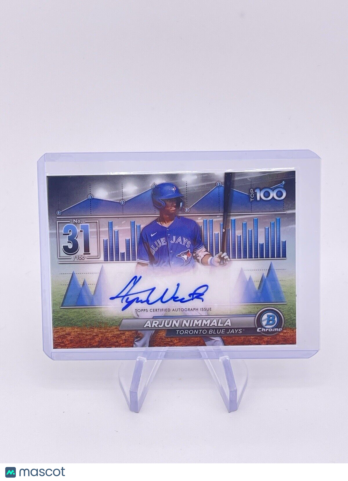 ARJUN NIMMALA 2024 BOWMAN CHROME REFRACTOR /99 Auto Autograph TOP 100 Signature