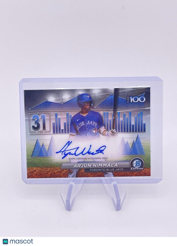 ARJUN NIMMALA 2024 BOWMAN CHROME REFRACTOR /99 Auto Autograph TOP 100 Signature