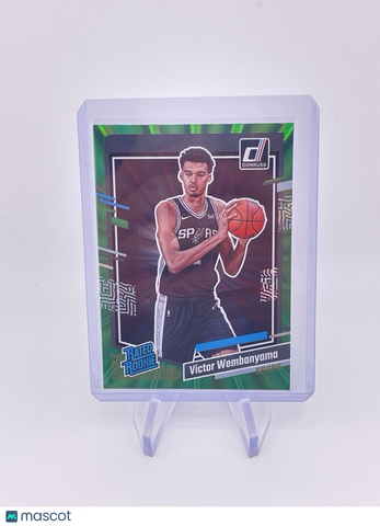 VICTOR WEMBANYAMA 2023 GREEN DONRUSS LASER RATED ROOKIE RC SPURS