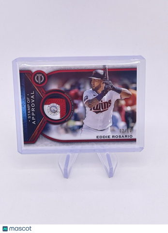 EDDIE ROSARIO 2021 TOPPS TRIBUTE JERSEY PATCH /10 RED FOIL TWINS