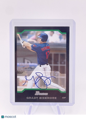 GRADY SIZEMORE 2004 BOWMAN CERTIFIED AUTO AUTOGRAPH ISSUE SIGNATURE INDIANS