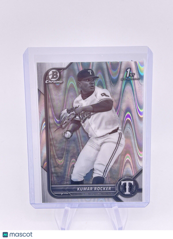 KUMAR ROCKER 2022 BOWMAN CHROME 1st Refractor Raywave Rangers