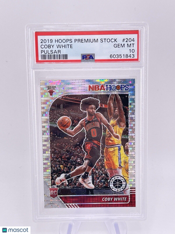 COBY WHITE 2019 HOOPS PREMIUM PULSAR PSA 10 Prizm Rookie RC