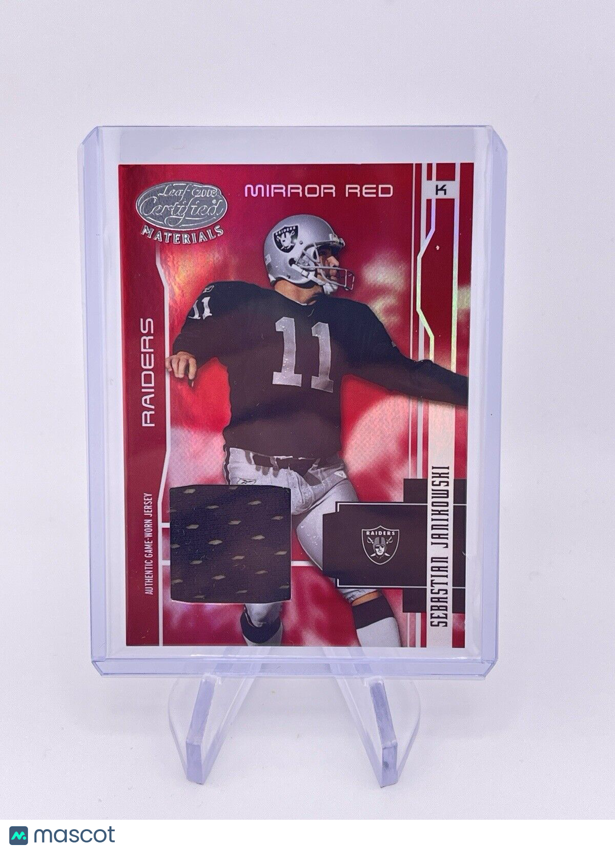 SEBASTIAN JANIKOWSKI 2003 DONRUSS JERSEY PATCH /150 Game Worn Used Raiders