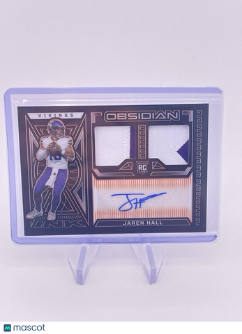 JAREN HALL 2023 OBSIDIAN RPA JERSEY PATCH AUTO AUTOGRAPH /49 Orange Rookie Rc