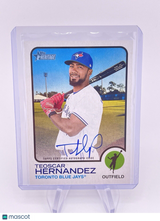 TEOSCAR JOSE HERNANDEZ 2022 TOPPS HERITAGE AUTO AUTOGRAPH ON CARD Blue jays