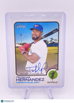 TEOSCAR JOSE HERNANDEZ 2022 TOPPS HERITAGE AUTO AUTOGRAPH ON CARD Blue jays