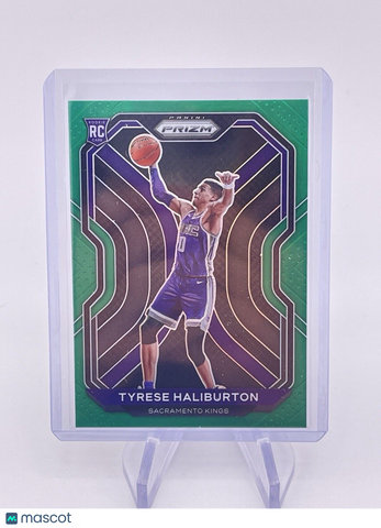 TYRESE HALIBURTON 2020 GREEN PRIZM ROOKIE RC KINGS PACERS