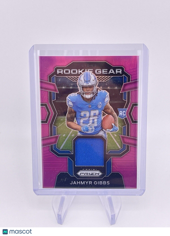 JAHMYR GIBBS 2023 PINK PRIZM PATCH JERSEY ROOKIE RC