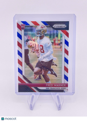 FRED WARMER 2018 PRIZM RED WHITE BLUE ROOKIE RC 49ers