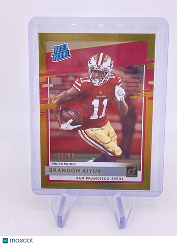 BRANDON AIYUK 2020 DONRUSS RATED ROOKIE GOLD BRONZE /50 RC 49ers