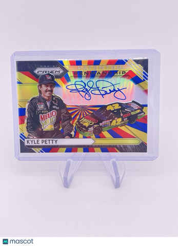 KYLE PETTY 2020 PRIZM SILVER /15 Auto Autograph Red Blue Yellow NASCAR