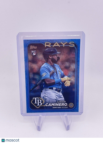 JUNIOR CAMINERO 2024 TOPPS BLUE ROOKIE RC /999 Rays US223