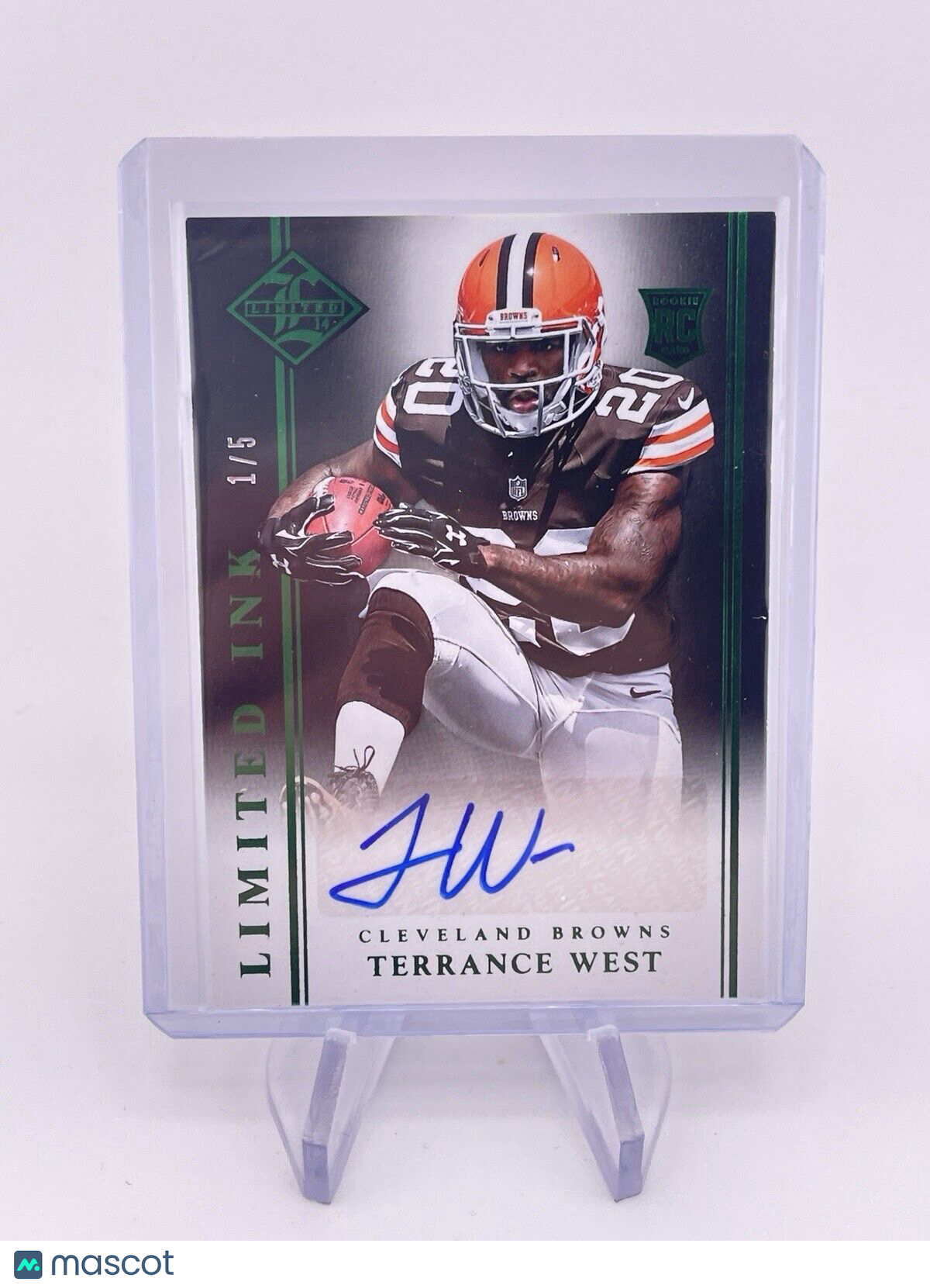 TERRANCE WEST 2014 AUTO AUTOGRAPH ROOKIE RC GREEN 01/50 BROWNS Limited